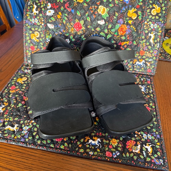 Pair Men’s XL Square Toe Post-Op Shoe Boot After Surgery Foot Brace Black - Picture 2 of 8